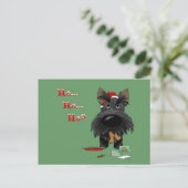 Scottish-Terrier-Weihnachten Feiertagspostkarte (Stehend Vorderseite)