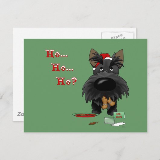 Scottish-Terrier-Weihnachten Feiertagspostkarte (Vorne/Hinten)