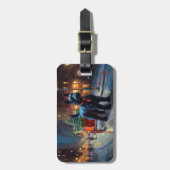 Scottish Terrier Weihnachtsfeiersaison Gepäckanhänger (Vorderseite vertikal)