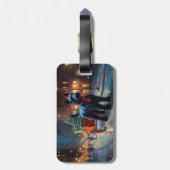 Scottish Terrier Weihnachtsfeiersaison Gepäckanhänger (Rückseite vertikal)