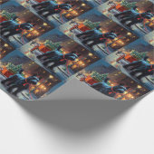 Scottish Terrier Weihnachtsfeiersaison Geschenkpapier (Ecke)