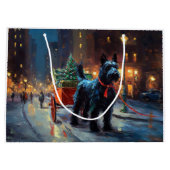Scottish Terrier Weihnachtsfeiersaison Große Geschenktüte (Rückseite)