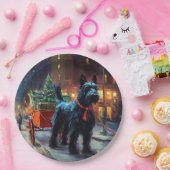 Scottish Terrier Weihnachtsfeiersaison Pappteller (Party)