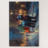 Scottish Terrier Weihnachtsfeiersaison Puzzle (Vertikal)