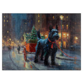 Scottish Terrier Weihnachtsfeiersaison Schneidebrett (Vorderseite)