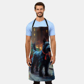 Scottish Terrier Weihnachtsfeiersaison Schürze (Getragen)