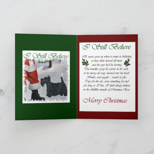 Scottish-Terrier-Weihnachtsgeschenke Feiertagskarte (Innenseite)