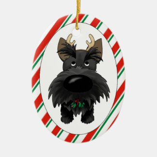 Scottish-Terrier-Weihnachtsverzierung Keramikornament