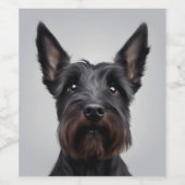Scottish Terrier Weinetikett (Einzelnes Label)