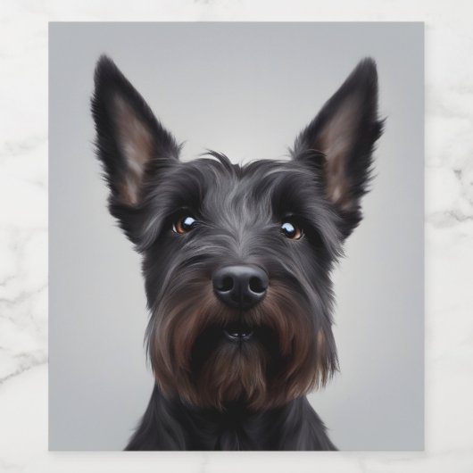 Scottish Terrier Weinetikett (Einzelnes Label)