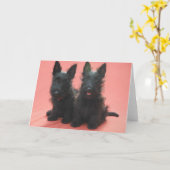 Scottish-Terrier-Welpengrußkarten Karte (Gelbe Blume)