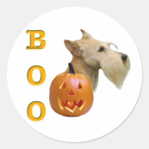 Scottish Terrier (Wheaten) Boo Runder Aufkleber