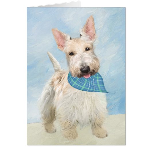 Scottish Terrier Wheaten Dog Malerei Original Art (Vorne)