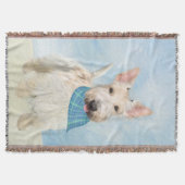 Scottish Terrier Wheaten Dog Malerei Original Art Decke (Vorderseite)