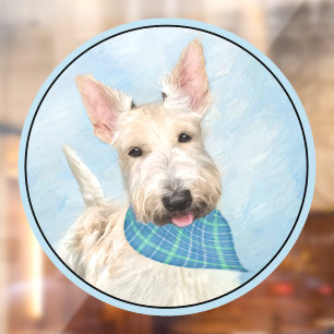 Scottish Terrier Wheaten Dog Malerei Original Art Fensteraufkleber