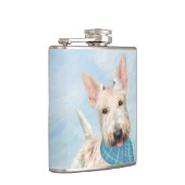 Scottish Terrier Wheaten Dog Malerei Original Art Flachmann (Rechts)