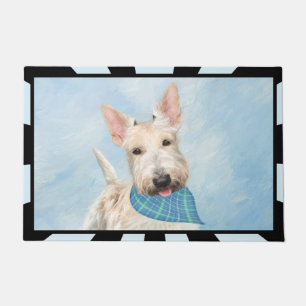 Scottish Terrier Wheaten Dog Malerei Original Art Fußmatte