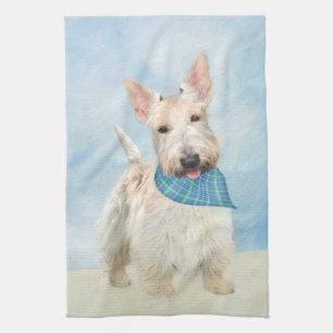 Scottish Terrier Wheaten Dog Malerei Original Art Geschirrtuch