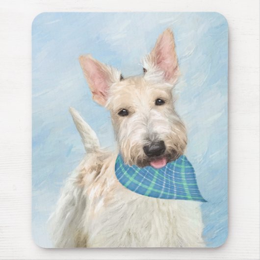 Scottish Terrier Wheaten Dog Malerei Original Art Mousepad (Vorne)