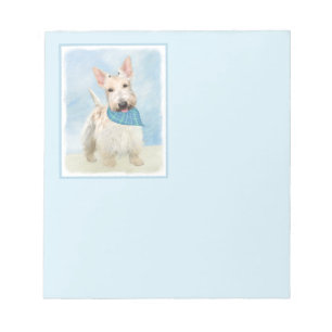 Scottish Terrier Wheaten Dog Malerei Original Art Notizblock