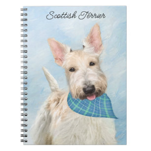 Scottish Terrier Wheaten Dog Malerei Original Art Notizblock