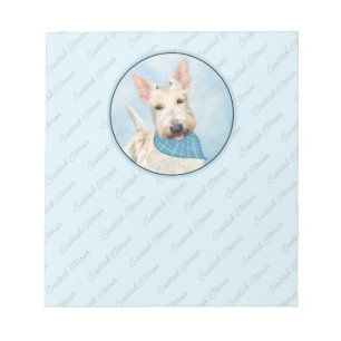Scottish Terrier Wheaten Dog Malerei Original Art Notizblock