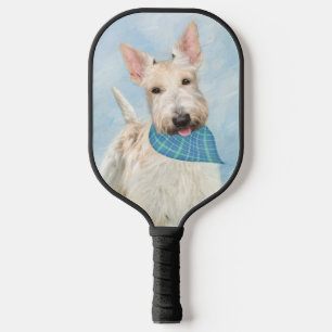 Scottish Terrier Wheaten Dog Malerei Original Art Pickleball Schläger