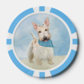Scottish Terrier Wheaten Dog Malerei Original Art Pokerchips (Vorderseite)