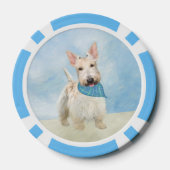 Scottish Terrier Wheaten Dog Malerei Original Art Pokerchips (Rückseite)