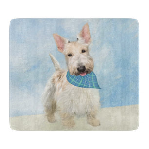Scottish Terrier Wheaten Dog Malerei Original Art Schneidebrett