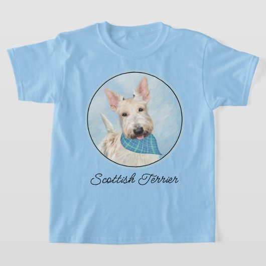 Scottish Terrier Wheaten Dog Malerei Original Art T-Shirt (Ablage )