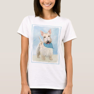 Scottish Terrier Wheaten Dog Malerei Original Art T-Shirt