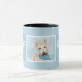 Scottish Terrier Wheaten Dog Malerei Original Art Tasse (Zentrum)
