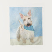 Scottish Terrier Wheaten Dog Malerei Original Art Wandteppich (Vorderseite)