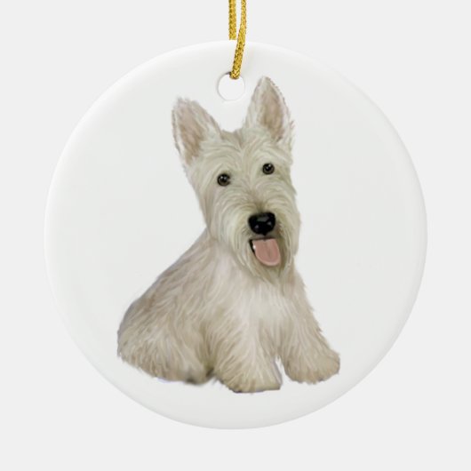 Scottish Terrier - Wheaten Keramik Ornament (Vorne)