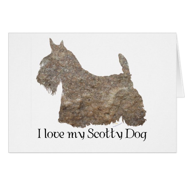 Scottish Terrier Wheaten Silhouette (Vorderseite (Horizontal))