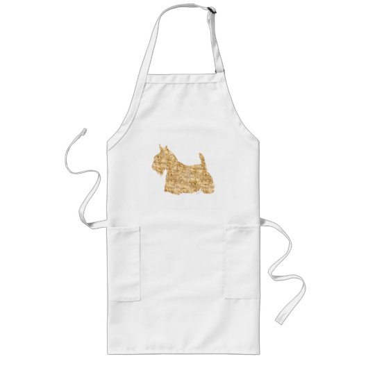 Scottish Terrier Wheaten Silhouette Lange Schürze (Vorne)