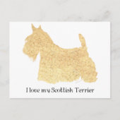 Scottish Terrier Wheaten Silhouette Postkarte (Vorderseite)
