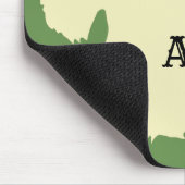 Scottish Terrier Wheels Silhouette, Insel grün Mousepad (Ecke)