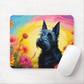 Scottish Terrier Whimsical Horizontal Mousepad (Mit Mouse)