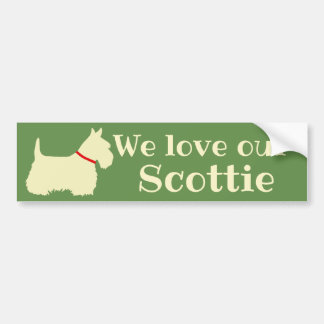 Scottish Terrier, Wir Liebe unsere Schotten/Weizen Autoaufkleber