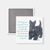 Scottish Terrier Wit & Wisdom - Talking Magnet (Vorderseite/Rückseite)