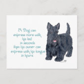 Scottish Terrier Wit & Wisdom - Talking Postkarte (Vorderseite)
