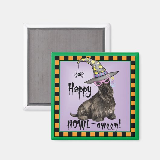 Scottish Terrier Witch Magnet (Vorderseite/Rückseite)