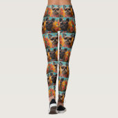 Scottish Terrier with Heart Rose Valentinstag Leggings (Rückseite)