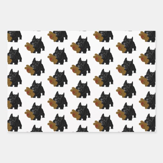 Scottish Terrier with Teddy Bar Geschenkpapier Set (Vorderseite 2)