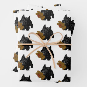 Scottish Terrier with Teddy Bar Geschenkpapier Set