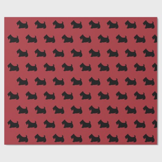 Scottish Terrier Wrapping Paper Geschenkpapier (Flach)
