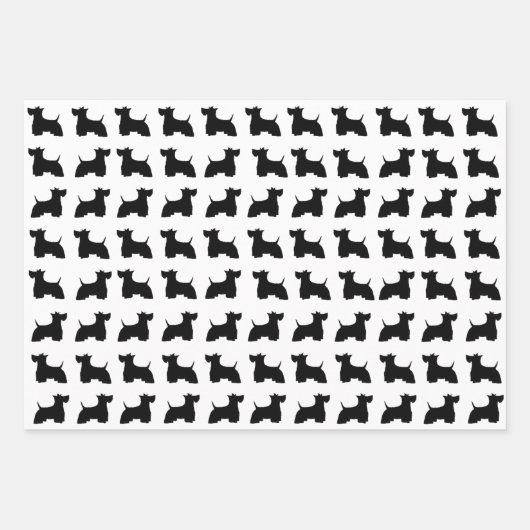 Scottish Terrier Wrapping Paper Geschenkpapier Set (Vorderseite 2)