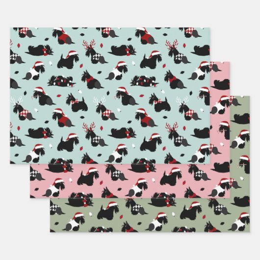 Scottish Terrier Wrapping Paper Sheets Geschenkpapier Set (Set)